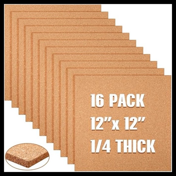 Thornton’s Office Supplies Cork Tiles (16-Pack) - Picture 5 of 7